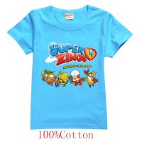 Kids Pure Cotton Superzings Cartoon Printing Children T-shirts Clothing Boys Girls Summer New Short T Shirt Tops Clothes