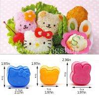 3pcs/set Cute Cartoon Sushi Mold Kids Favor Rice Ball Maker Bear Bunny Shaped Onigiri Sushi Mould DIY Bento Molds Set