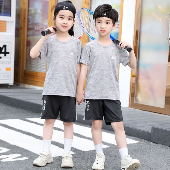 90-160cm-childrens-casual-short-sleeved-suit-breathable-mesh-sports-baby-loose-outdoor-basketball-uniform-quick-drying-korean-version-children