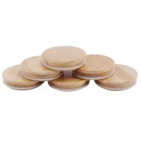Retail 6 Pack Wooden Mason Jar Lids Reusable Bamboo Mason Canning Lids Compatible With Wide Mouth Mason Jar Canning Jar