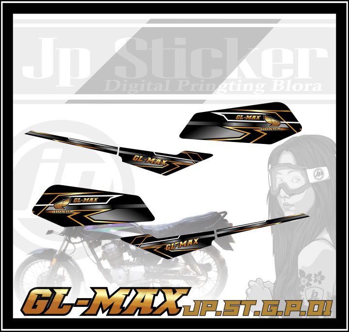 Gl Sticker Striping Gl Pro Max Stiker Motor Honda Gl Pro Max List