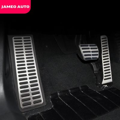 Jameo อัตโนมัติสแตนเลสที่ MT เหยียบรถสำหรับโฟล์คสวาเกน VW CC P Assat B6 B7 R36 R-Line สำหรับ S Koda สุดยอด LHD อัตโนมัติเหยียบปก