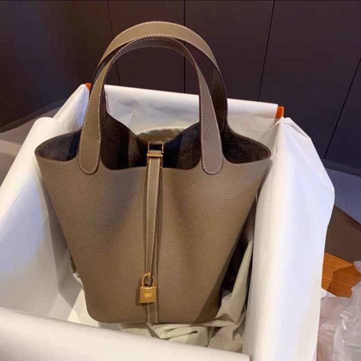 h-bag-picotin-lock-women-casual-bag-silk-scarf-soft-leather-handbag-luxury-bucket-bag