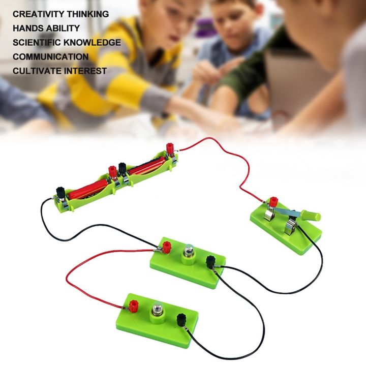 diy-วงจรไฟฟ้าของเล่นเสริมการเรียนรู้ฟิสิกส์สําหรับเด็ก-ชุดคิดไฟฟ้า-ชุดวงจรไฟฟ้า-ชุดต่ออุปกรณ์ไฟฟ้าอย่างง่าย-สำหรับเด็ก-ชุดเรียนรู้การต่อวงจรไฟฟ้า-ไฟdc
