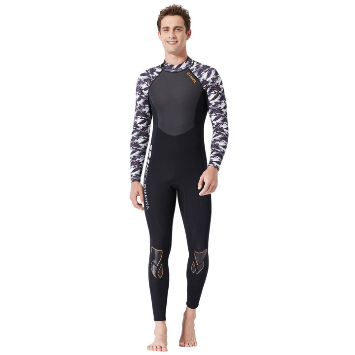 dive-sail-full-body-wetsuit-ท่องว่ายน้ำชุดดำน้ำกีฬาแฟชั่นแขนยาว-camouflage-ดำน้ำดูปะการัง-wet-suit