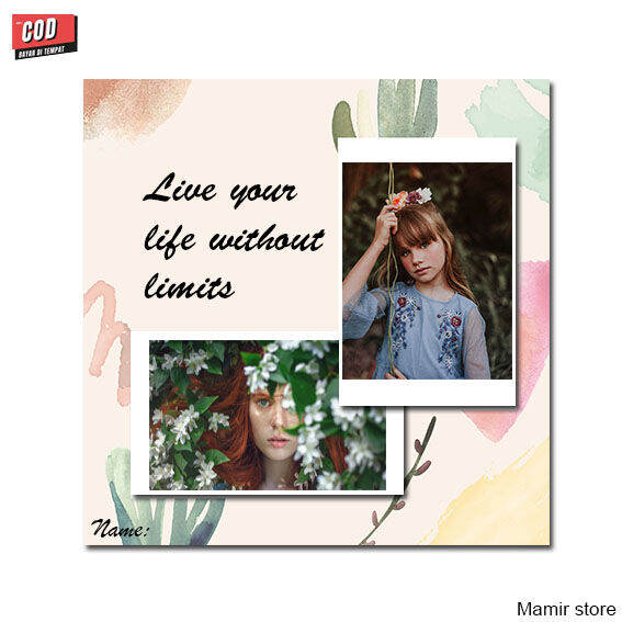 CETAK FOTO KOLASE PLUS BINGKAI /POSTER FOTO SENDIRI KOLASE / WALLDEKOR