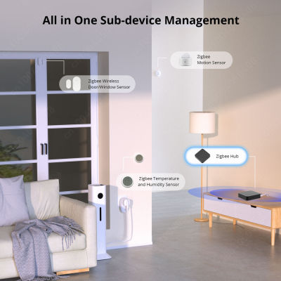 Tuya ZigBee Gateway Bridge Wireless Smart Multimode Hub SmartLife App รีโมทคอนลเข้ากันได้กับ Alexa Home Assistant
