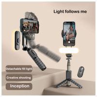 Smartphone Handheld Gimbal with Fill light Bluetooth Stabilizer Tripod selfie Stick Folding Gimbal for Xiaomi Samsung