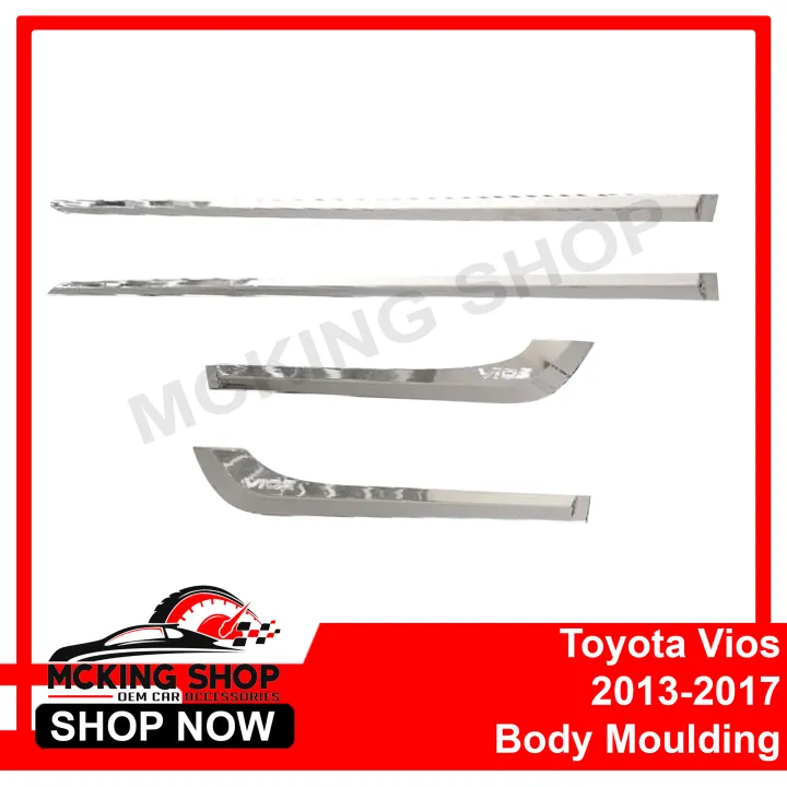 Toyota Vios 20132017 Side Body Moulding (Chrome) Lazada PH