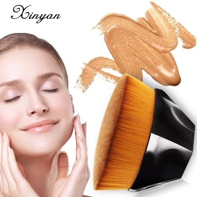 【CW】 Hexagon Makeup Brushes Face Blush Foundation Large Cosmetics Soft Base Make up
