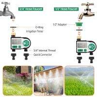 Digital Automatic Watering Timer W 2 Hose Connectors Garden Irrigation Timer Faucet Sprinkler Intelligent Irrigation Controller