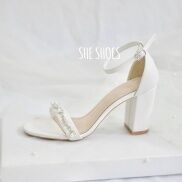 Sandal giày cưới trắng đính ngọc cao cấp NEW ARRIVAL