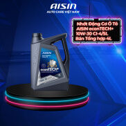 Nhớt tổng hợp 10W30 ô tô máy dầu AISIN tiết kiệm nguyên liệu econtech 4L