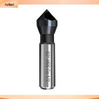 RUHAN สีดำสีดำ 3/8 "ก้านกลม Countersink สว่าน เงินสีเงิน เหล็กความเร็วสูง โคบอลต์เหล็กความเร็วสูงที่มีเครื่องมือลบมุม ทนทานต่อการใช้งาน ก้านกลม3/8" 82องศาจุดมุมเฉียงหลุม Chamfering ตัด คนงานงานประดิษฐ์