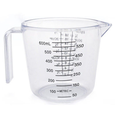 MEASURING CUP 600ml / 2 1/2 แก้วตวง ถ้วยตวงทำขนม  ถ้วยตวง ถ้วยพลาสติก แก้วตวงน้ำ ถ้วยตวงชงกาแฟ ถ้วยตวงของเหลว ถ้วยตวงแป้ง ถ้วยตวงของแห้ง