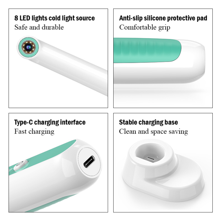 กล้องทันตกรรมกระจกมองข้าง-wi-fi-2mp-พร้อมแบตเตอรี่แบบชาร์จไฟได้ไฟ-led-เชื่อมต่อ-wifi-กับโทรศัพท์มือถือ-android-usb-ios-เชื่อมต่อกับคอมพิวเตอร์-pc-สำหรับการตรวจสอบทันตกรรมการตรวจฟัน