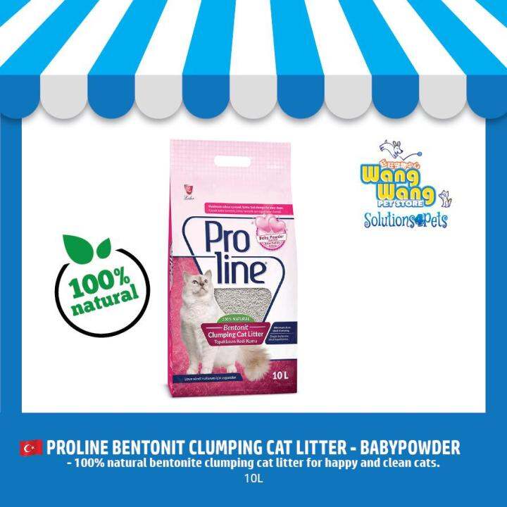 100 HIGH QUALITY CAT LITTER!! Proline bentonit cat litter baby powder