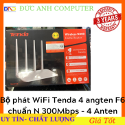 Bộ phát WiFi Tenda 4 angten F6 5dBi chuẩn N 300Mbps
