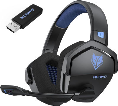NUBWO G06 Wireless Gaming Headset with Microphone for PS5, PS4, PC, Mac (Very PERI) Blue