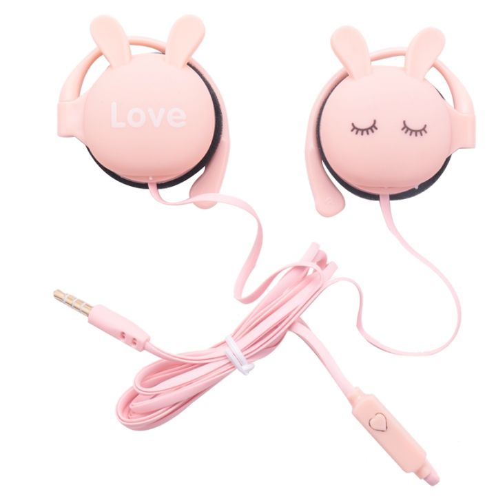 cartoon-rabbit-ear-hook-wired-earphone-sport-running-stereo-headphones-children-girl-headset-for