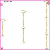 XUESHE 3PCS 1 2 3นิ้วค่ะ สร้อยคอทองขยาย ทองสีทอง เหล็กไร้สนิม สร้อยคอโซ่ขยาย อุปกรณ์เสริมเสริม มีตะขอกลม สำหรับกำไลข้อมือ