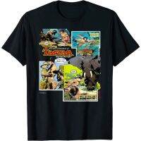 Cartoon Tarzan graphic cotton O-neck T-shirt for men