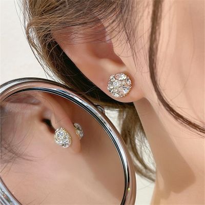 Weight Loss Magnet Earring Zircon Crystal Strong Magnetic Therapy Slimming Health Care Power Clip Earrings Party Wedding Jewelry