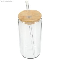 ▲﹊✇ ivhefd Garrafa De Suco Transparente Tumblers Com Bambu Copo Bebida Copos Classe Palha Café