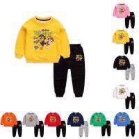 **ใหม่ ชุด** Autumn 8 Colors Kids Long Sleeve Cotton Paw Partol Run Cartoon Sweater+ Pants Set