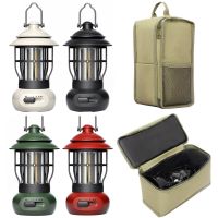 Retro Portable Camping Lantern Outdoor Kerosene Vintage Camp Lamp COB Dimmable Lighting Mode Tent Light for Hiking Climbing Yard Power Points  Switche