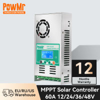 เครื่องควบคุมการชาร์จโซลาร์ Lh3tih Powmr MPPT 12V 24V 36V 48V 60A เครื่องควบคุมโหลดแบตเตอรี่กรดตะกั่ว Lifepo4