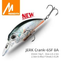 MEREDITH JERK CRANK M65 ลอย 14g รุ่นร้อนตกปลา Lure Hard เหยื่อ 11 สี Wobbler Crank คุณภาพ Professional ความลึก 2.0-2.5m-Cailine