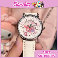 100% นาฬิกา Sanrio Hello Kitty สำหรับเด็กของแท้เมโลดี้น่ารักนาฬิกานาฬิกาควอตซ์กันน้ำ Kuromi น่ารักทนทานต่อการขีดข่วนนาฬิกาแฟชั่นสำหรับเด็กผู้หญิง Cinnamoroll ของขวัญวันเกิด2130