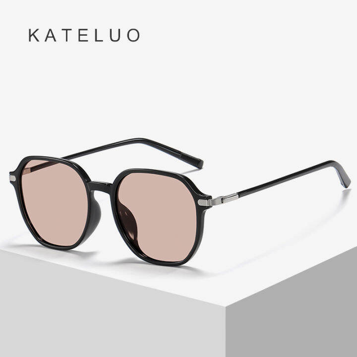 มีกล่อง-kateluo-a0751-unisex-แว่นกันแดดโพลาไรซ์-tr90ขนาดใหญ่สแควร์กรอบไล่โทนสีเลนส์แว่นตาธรรมดา