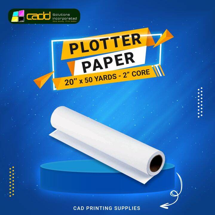 White paper Plotter paper 20 inches x50 Yards 80/85gsm High Quality