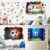 Creative Football PVC Wall Sticker Soccer Personalized Name Wall Decals For Kids Boys Room Mural Bedroom Decor Poster Art2023