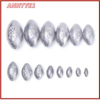 ANNTYE1 5/10Pcs คุณภาพสูง Line Sinkers กระสุนกลม น้ำหนักเพิ่มเติม ตกปลาตะกั่วตก รูปมะกอก ขั้วต่อตะขอ Sinker