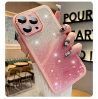 เคสโทรศัพท์สำหรับ iPhone 15 14 Pro Max 14Plus 15Plus 14ProMax 15ProMax 15เคส IPhone15 IPhone14 TPU เคสซิลิโคนดาวแวววาวใสแฟชั่นเคสด้านหลังกันกระแทกแบบไล่ระดับสีส่องแสงเป็นประกายระยิบระยับ