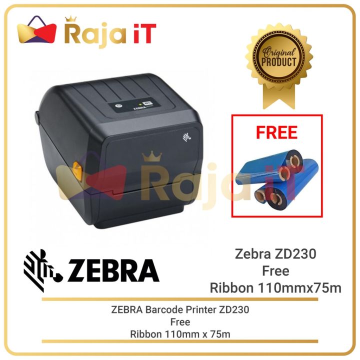 Zebra Printer Sticker Label Barcode Zd230 Zd 230 2in1 Direct Thermal Lazada Indonesia 6303