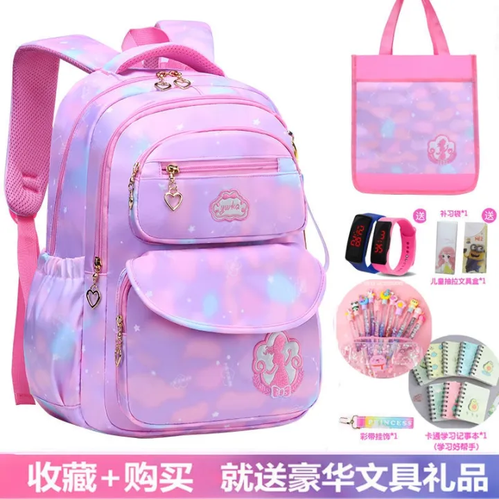 The new schoolbag primary school girl lovely princess 6-1-3-6-9 grade ...