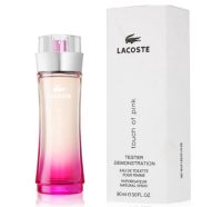 น้ำหอมผู้หญิง lacoste touch of pink for women edt 90ml. (tester box)