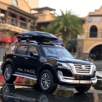 1:32นิสสันพาโทรล SUV โมเดลรถโลหะผสม Diecast และของเล่นโลหะ Off-Road ยานพาหนะรถจำลองเสียงและแสงของขวัญเด็ก