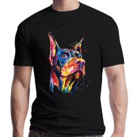 New Colorful Doberman Dog Cool Print T-Shirt Women Short Sleeve Woman Funny Animal Design Casual Tees Fashion Cute Girl Tops 4XL 5XL 6XL