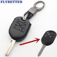 hot【DT】 FLYBETTER Leather KeyChain 5Button Cover Explorer/Edge/Escape/Ranger/E150/F350/F550/E250 L352