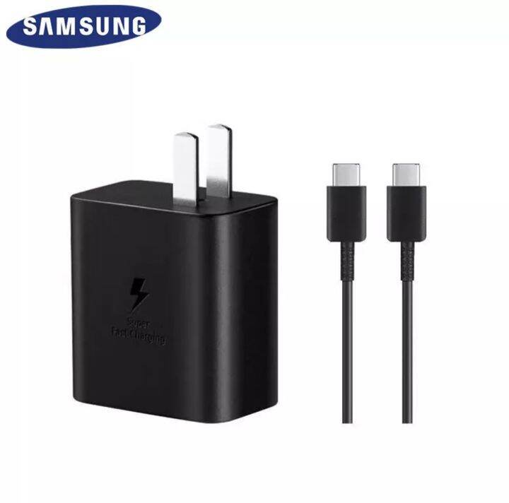 ชุดชาร์จsamsung-25w-ชุดชาร์จซัมซุง-25w-หัวชาร์จ-สายชาร์จ-pd-type-c-to-type-c-รองรับชาร์จเร็ว-fast-chager-รองรับรุ่นnote20-note10-note9-note8-s22-s21-s20-s10-s9-s8-a80-a72-5g-a71-a70-a54-a53