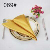 NP002 cheap 40cmx40cm 10pcs/ lot dusty pink burgundy green blue gold navy silver grey black white red lilac satin table napkin