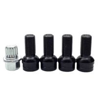 5 Pack Anti-Theft สกรูล้อล็อค Nut Adapter สแตนเลสสำหรับ VW-Golf Audi-A4 A6 Jetta Magotan Beetle