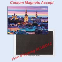 ☏ Decoration Gift Photo Magnets Tallinn Tourist Souvenir Magnet 20306;wholesale Customized Accept