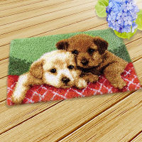 Latch Hook Rug Making Kits for Beginners Flower Ladybug Dog Cat Wolf Embroidery