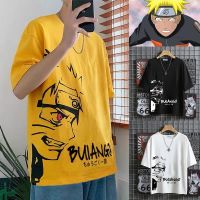 ♂♠☒ เสื้อยืดแขนสั้น แขนห้าส่วน ทรงหลวม ลายการ์ตูนนารูโตะ สไตล์เกาหลี และฮ่องกง